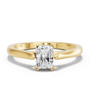 Image for Radiant Vintage Basket Ring with Knife Edge Cathedral band