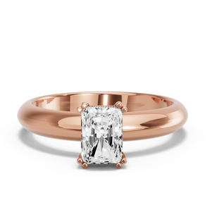 Image for Radiant Vintage Basket Ring with Knife Edge Solitaire band