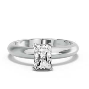 Image for Radiant Vintage Basket Ring with Knife Edge Solitaire band