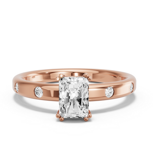 Image for Radiant Vintage Basket Ring with Sleek Accent band