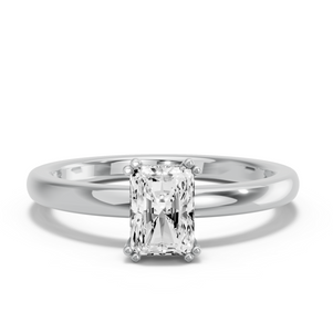 Image for Radiant Vintage Basket Ring with Solitaire band