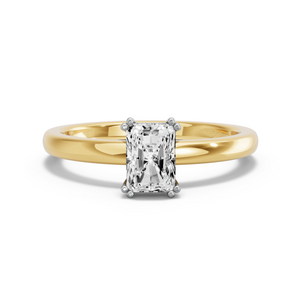 Image for Radiant Vintage Basket Ring with Solitaire band