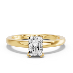 Image for Radiant Vintage Basket Ring with Solitaire band
