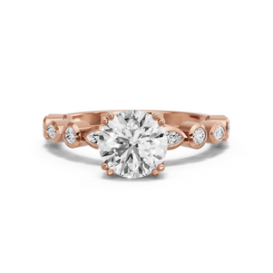 Image for Round Vintage Basket Ring with Alternating Marquise band