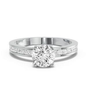 Image for Round Vintage Basket Ring with Channel band