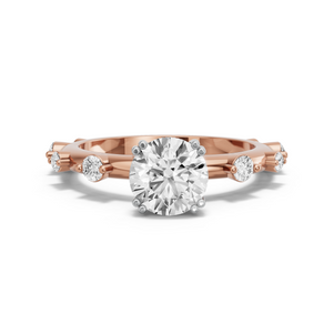 Image for Round Vintage Basket Ring with Floating Station band