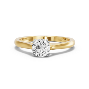 Image for Round Vintage Basket Ring with Knife Edge Cathedral band
