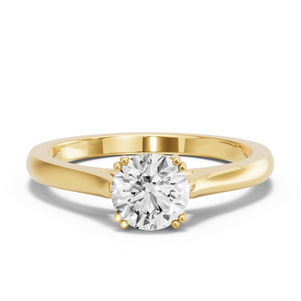 Image for Round Vintage Basket Ring with Knife Edge Cathedral band