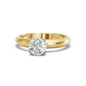 Image for Round Vintage Basket Ring with Knife Edge Solitaire band