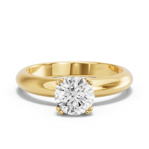 Image for Round Vintage Basket Ring with Knife Edge Solitaire band