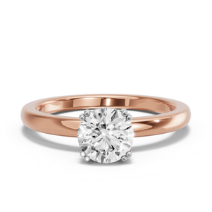 Image for Round Vintage Basket Ring with Solitaire band