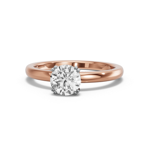 Image for Round Vintage Basket Ring with Solitaire band
