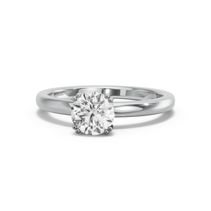 Image for Round Vintage Basket Ring with Solitaire band