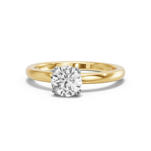Image for Round Vintage Basket Ring with Solitaire band