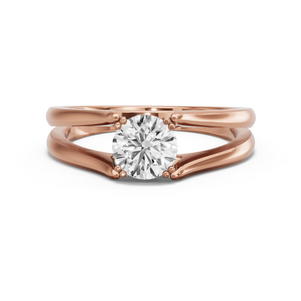 Image for Round Vintage Basket Ring with Split Ring Solitaire band