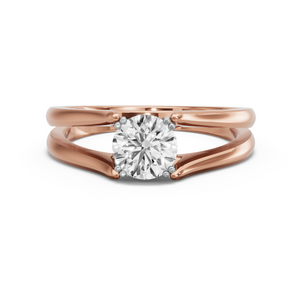 Image for Round Vintage Basket Ring with Split Ring Solitaire band