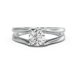 Image for Round Vintage Basket Ring with Split Ring Solitaire band