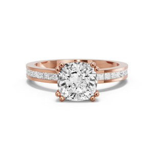 Image for Cushion Vintage Basket Ring with Channel band