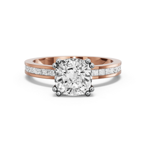 Image for Cushion Vintage Basket Ring with Channel band