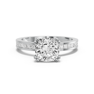 Image for Cushion Vintage Basket Ring with Channel band