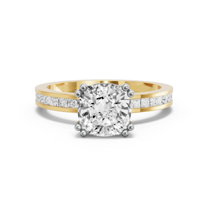 Image for Cushion Vintage Basket Ring with Channel band