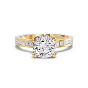Image for Cushion Vintage Basket Ring with Channel band