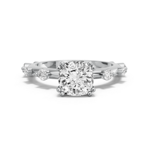 Image for Cushion Vintage Basket Ring with Floating Station band