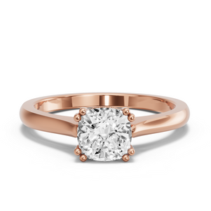 Image for Cushion Vintage Basket Ring with Knife Edge Cathedral band