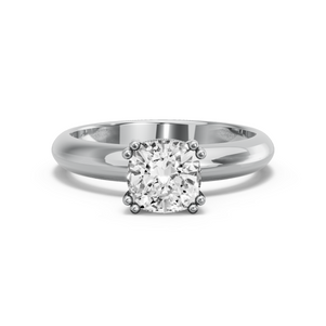 Image for Cushion Vintage Basket Ring with Knife Edge Solitaire band
