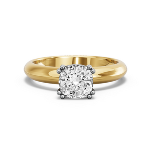 Image for Cushion Vintage Basket Ring with Knife Edge Solitaire band