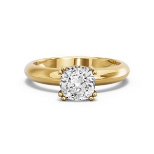 Image for Cushion Vintage Basket Ring with Knife Edge Solitaire band
