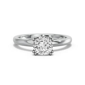 Image for Cushion Vintage Basket Ring with Solitaire band