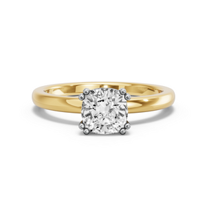 Image for Cushion Vintage Basket Ring with Solitaire band