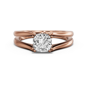 Image for Cushion Vintage Basket Ring with Split Ring Solitaire band