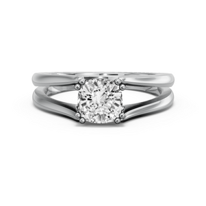 Image for Cushion Vintage Basket Ring with Split Ring Solitaire band