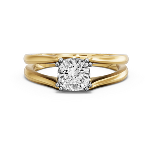 Image for Cushion Vintage Basket Ring with Split Ring Solitaire band
