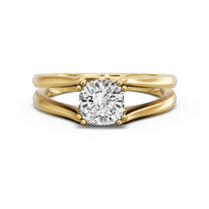 Image for Cushion Vintage Basket Ring with Split Ring Solitaire band