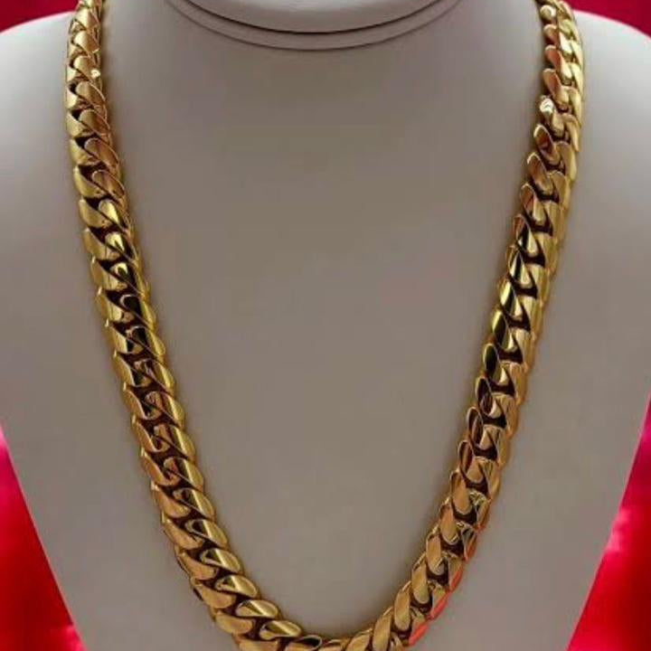 Custom Order - Leo | Cubin Chain | 14K Yellow Gold | Length 22 Inches | Width 12MM