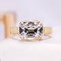 3.50 Carat East West Old Mine Cushion Cut Solitaire engagement ring | IGI Certified
