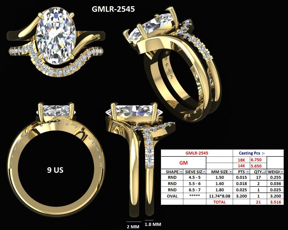 Custom order - Matching band | 14kt yellow gold | 9 US