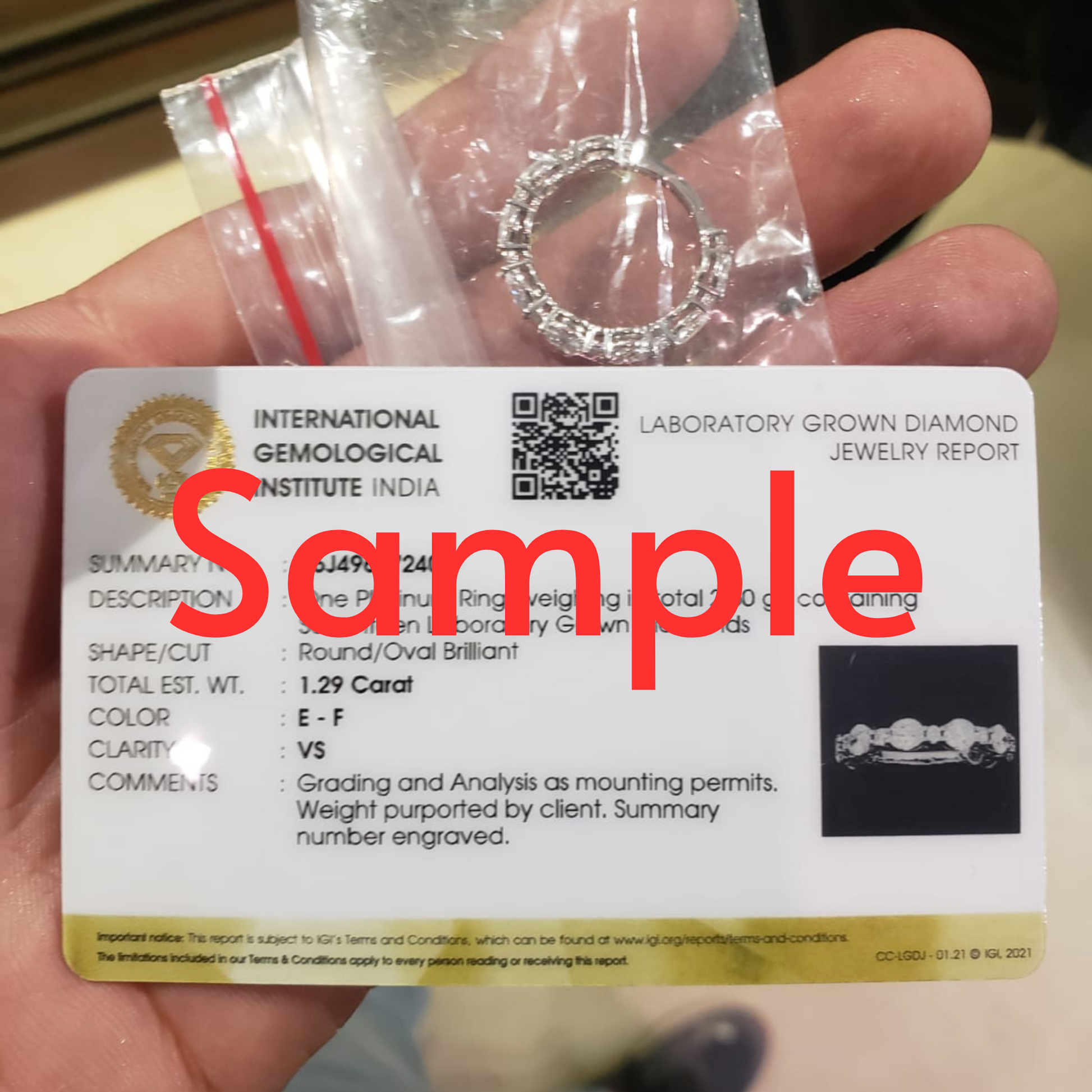Shared Prong Lab Grown Diamond Band – EF Color, VS Clarity, IGI Certified