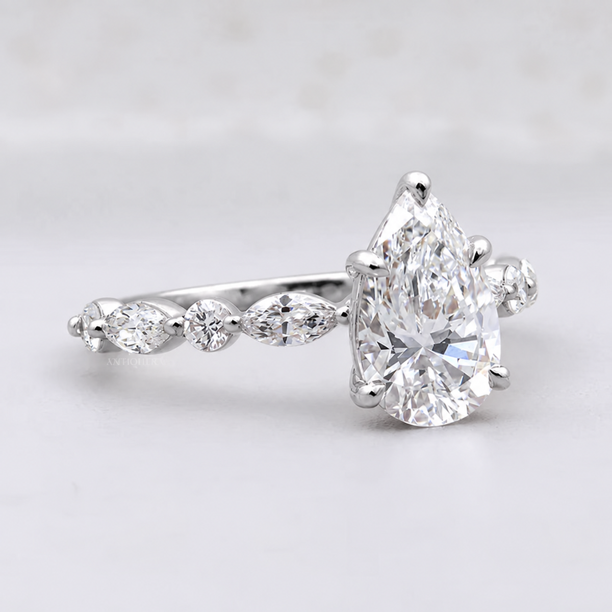 10k White Gold, 14k White Gold, 18k White Gold, Platinum