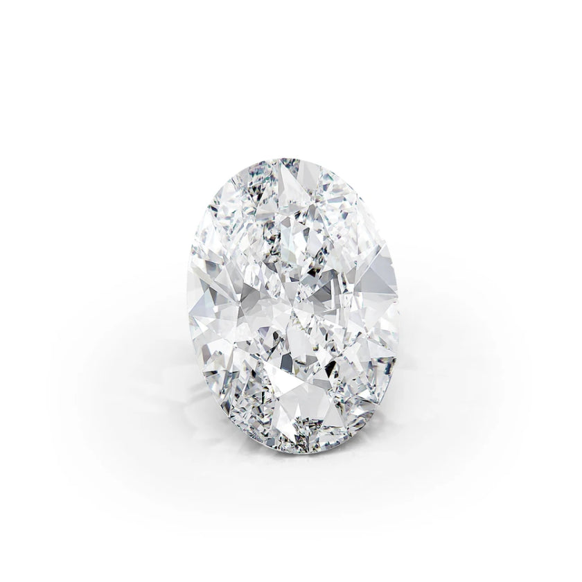 Oval lab-grown diamond