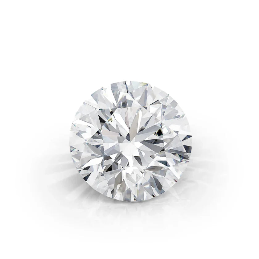 Round lab-grown diamond