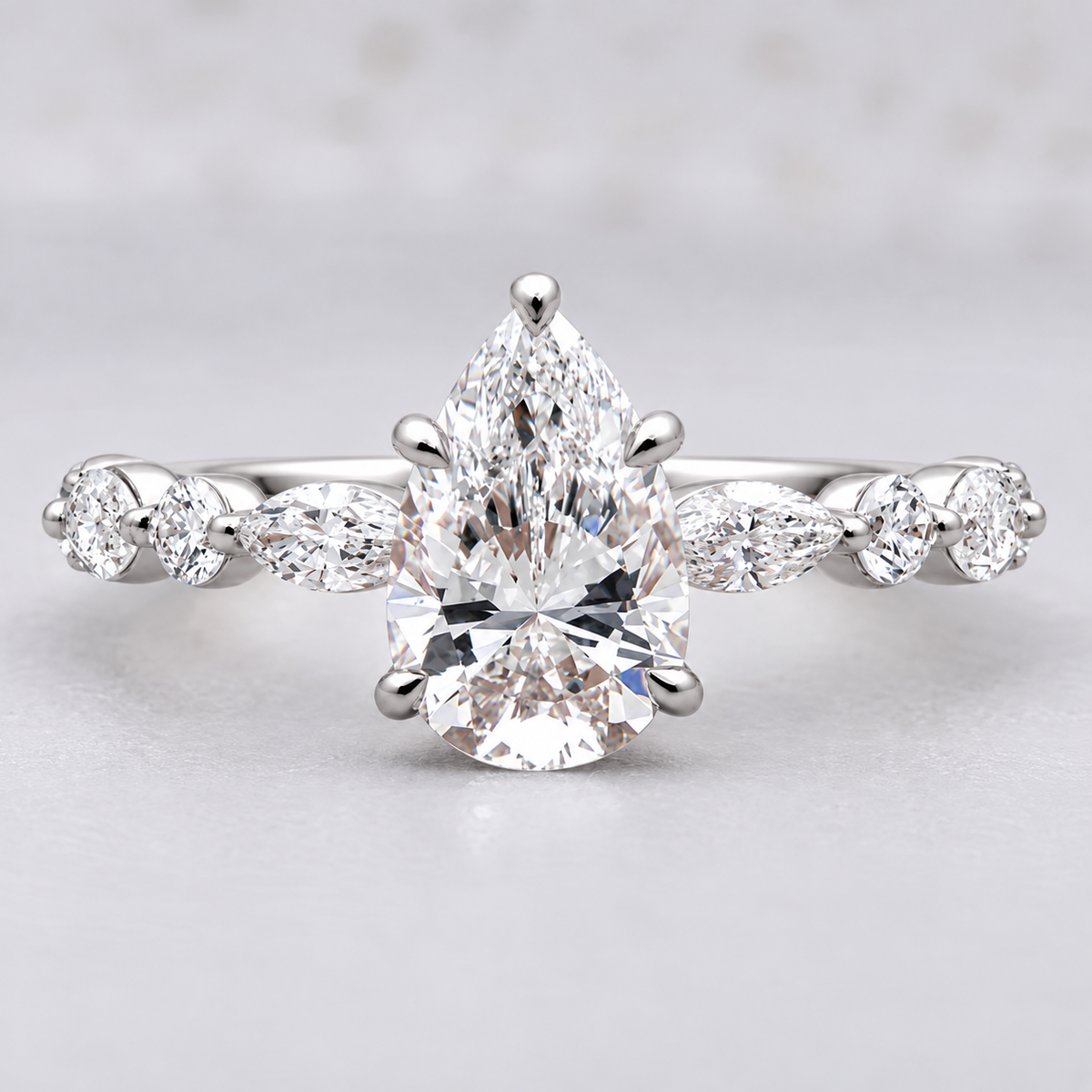 10k White Gold, 14k White Gold, 18k White Gold, Platinum