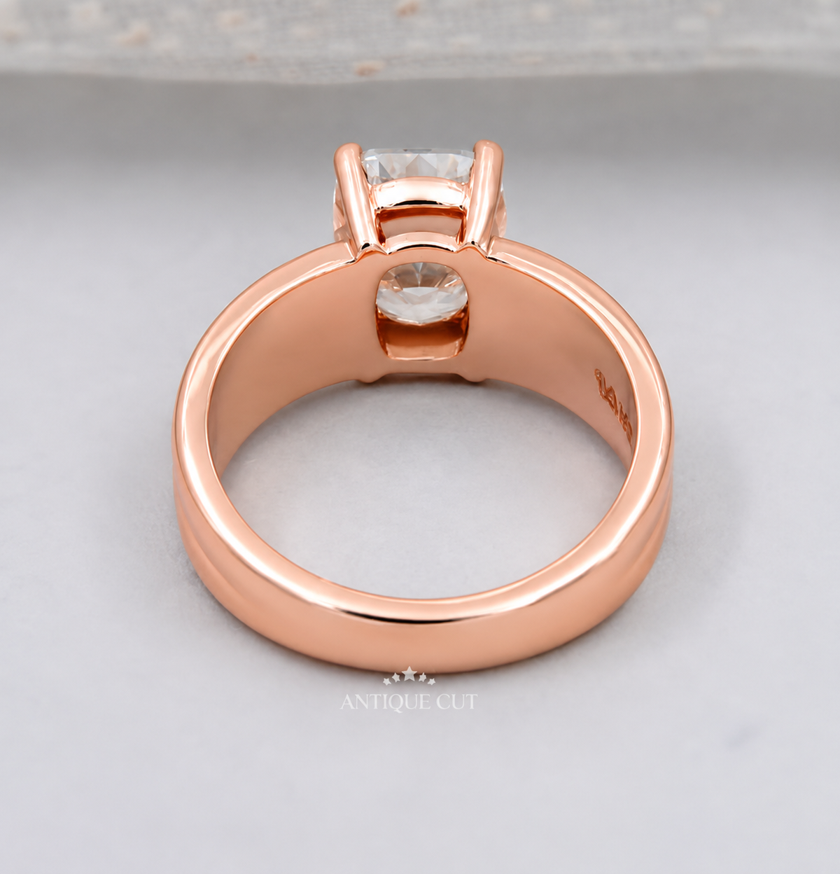2.0 Carat Lab Grown Cushion Cut Solitaire Engagement Ring