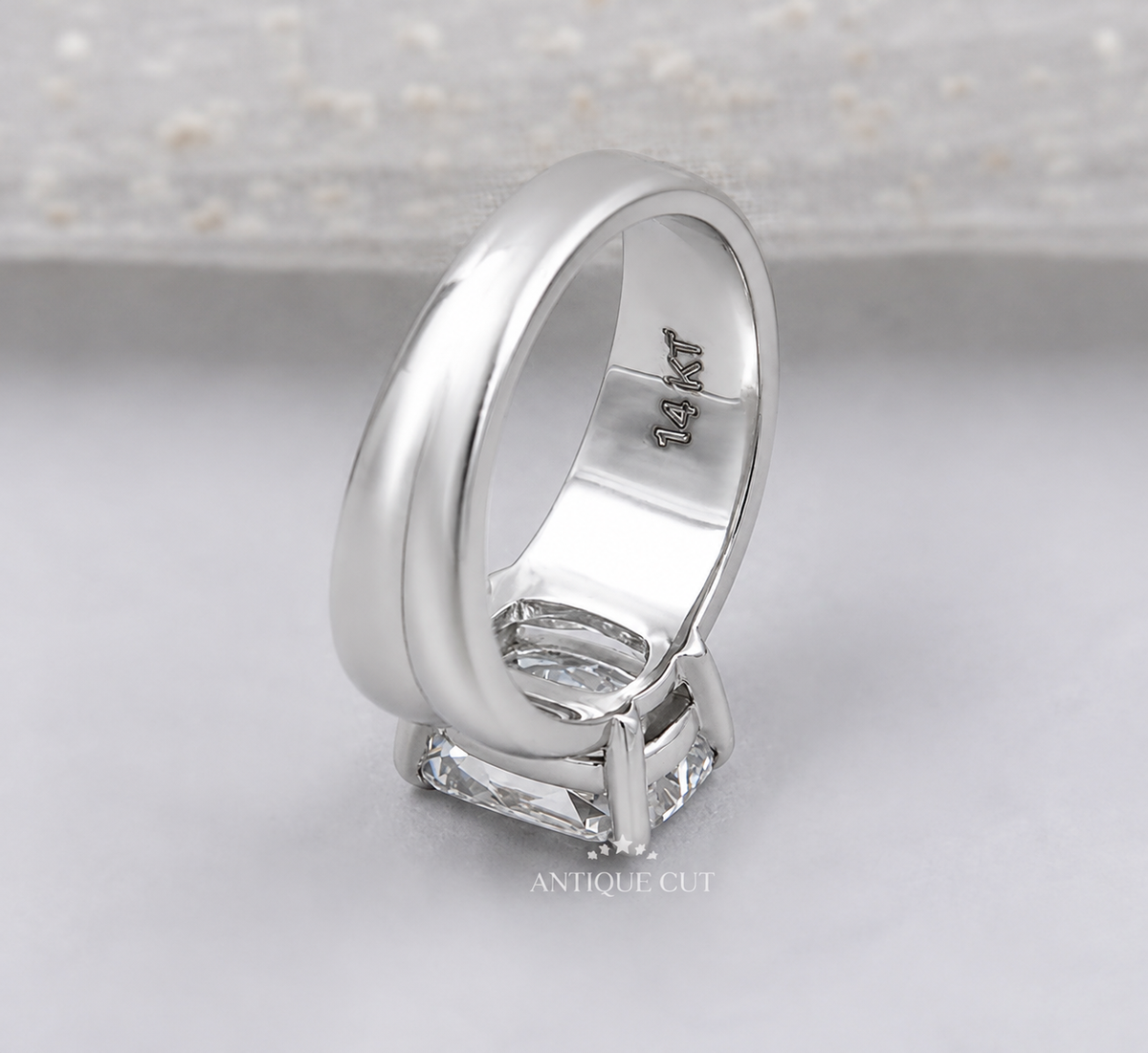 2.0 Carat Lab Grown Cushion Cut Solitaire Engagement Ring