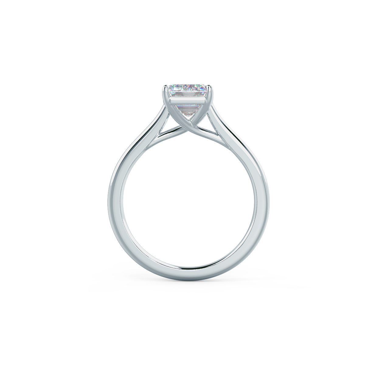 EMERALD TRELLIS SOLITAIRE Lab grown Diamond Ring DEF Color VS+ Reinheit
