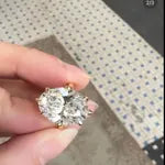 7.10ct E VS1 oval engagement ring, 14k yellow gold