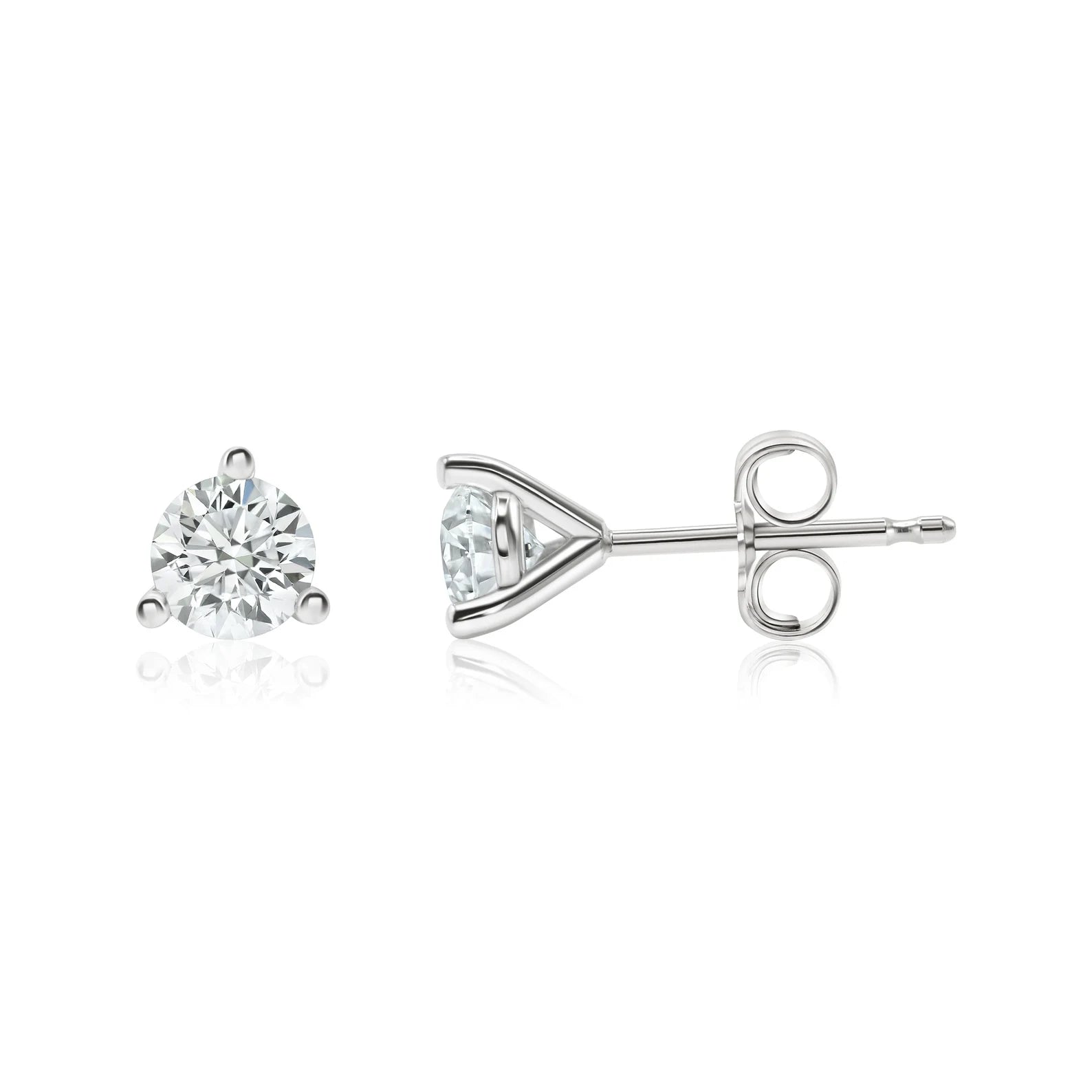 Brilliant Lab-Created Diamond Stud Earrings – 0.50 Carat Sparkle